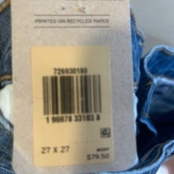 New Levi's Jeans Size 27x27 Distressed Straight Ankle. NWT Retail $79.50 - Picture 5 of 5